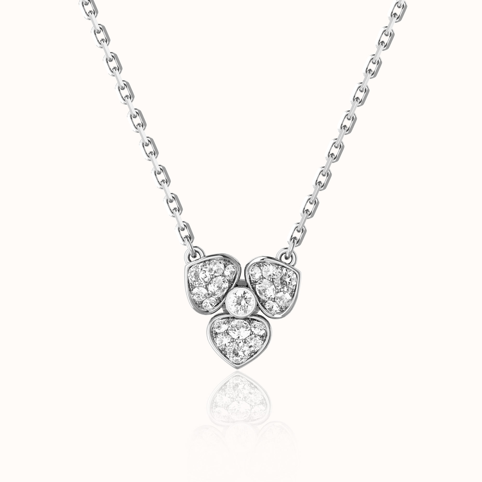 追光UP18K白金满钻项链