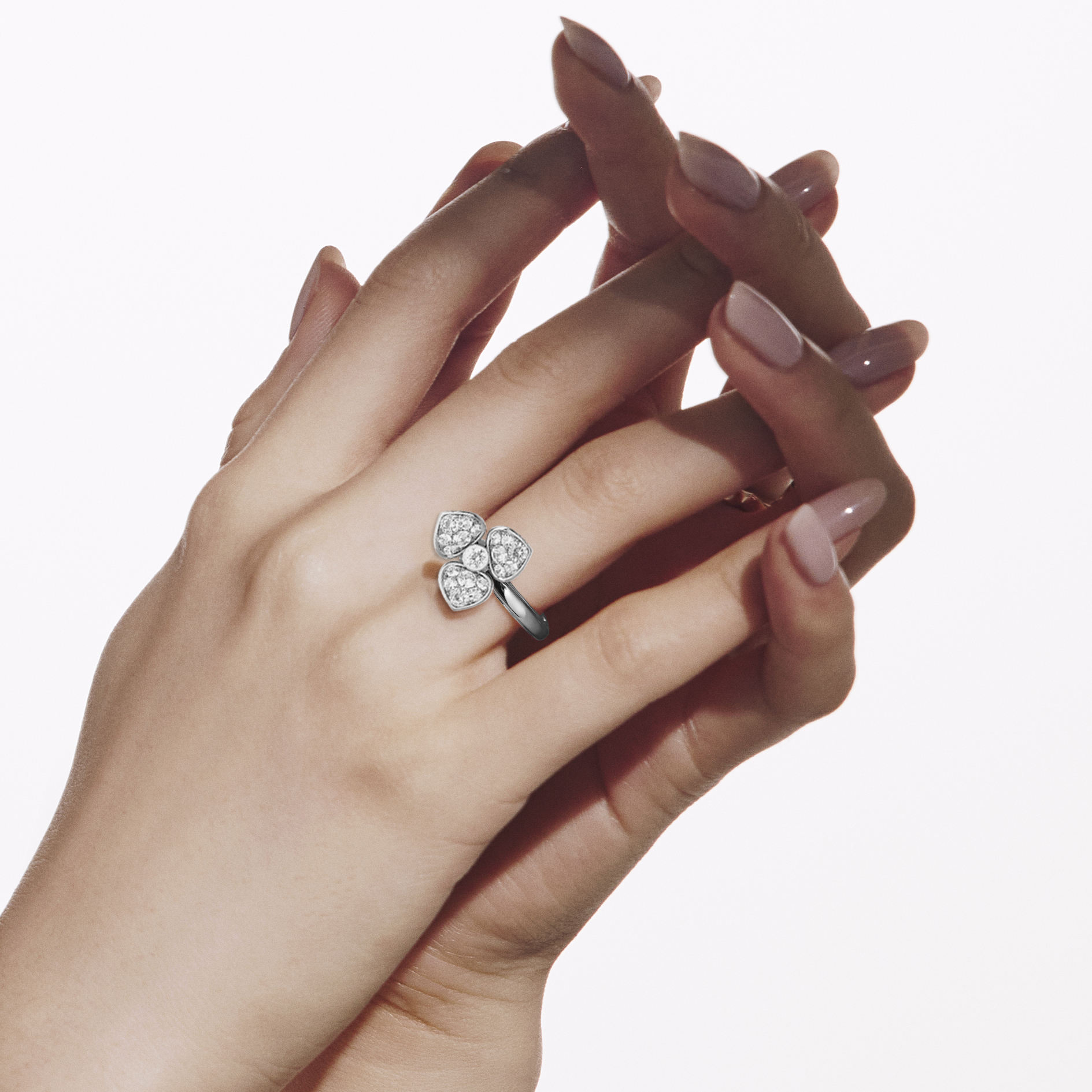 追光UP18K白金满钻戒指