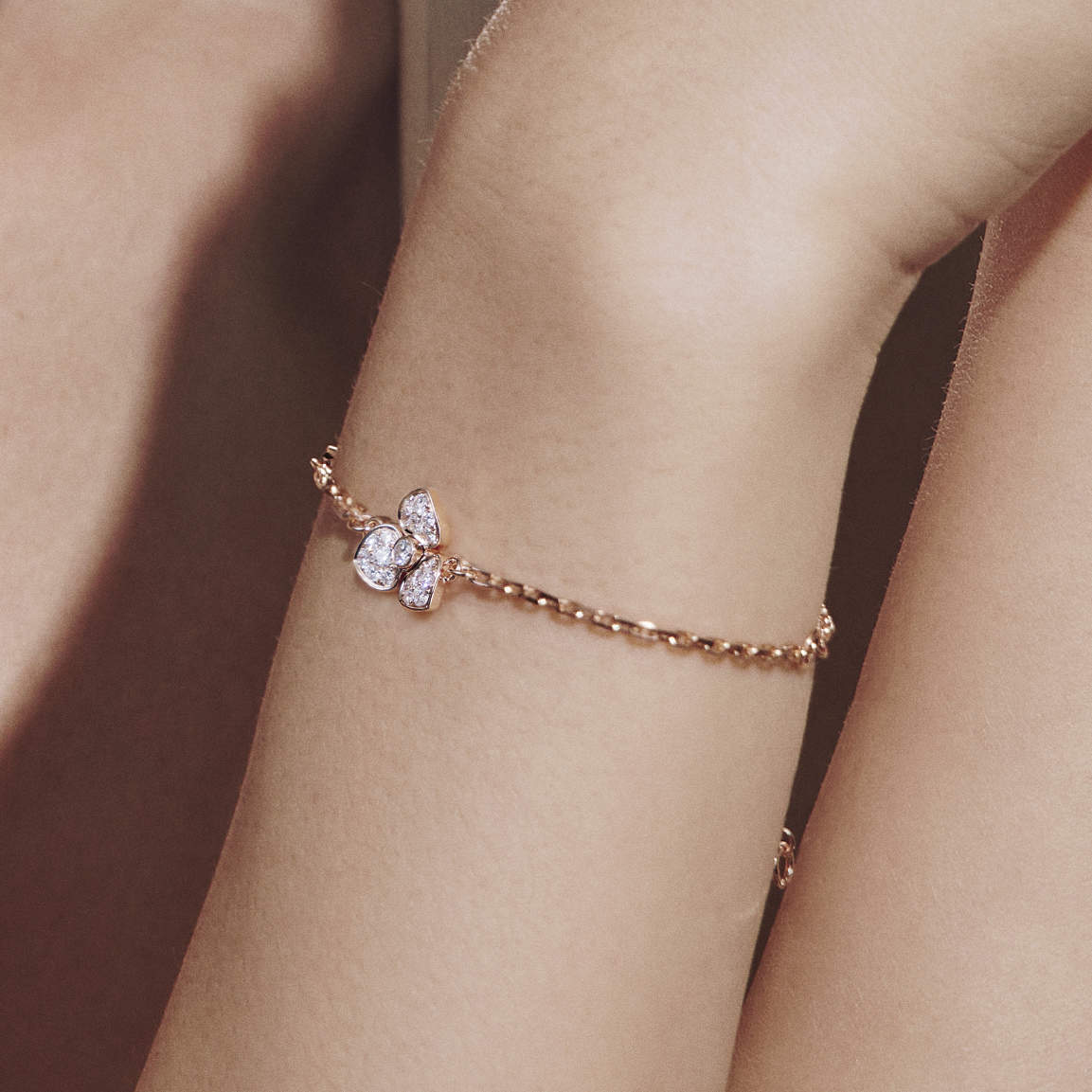 追光UP18K玫瑰金满钻手链