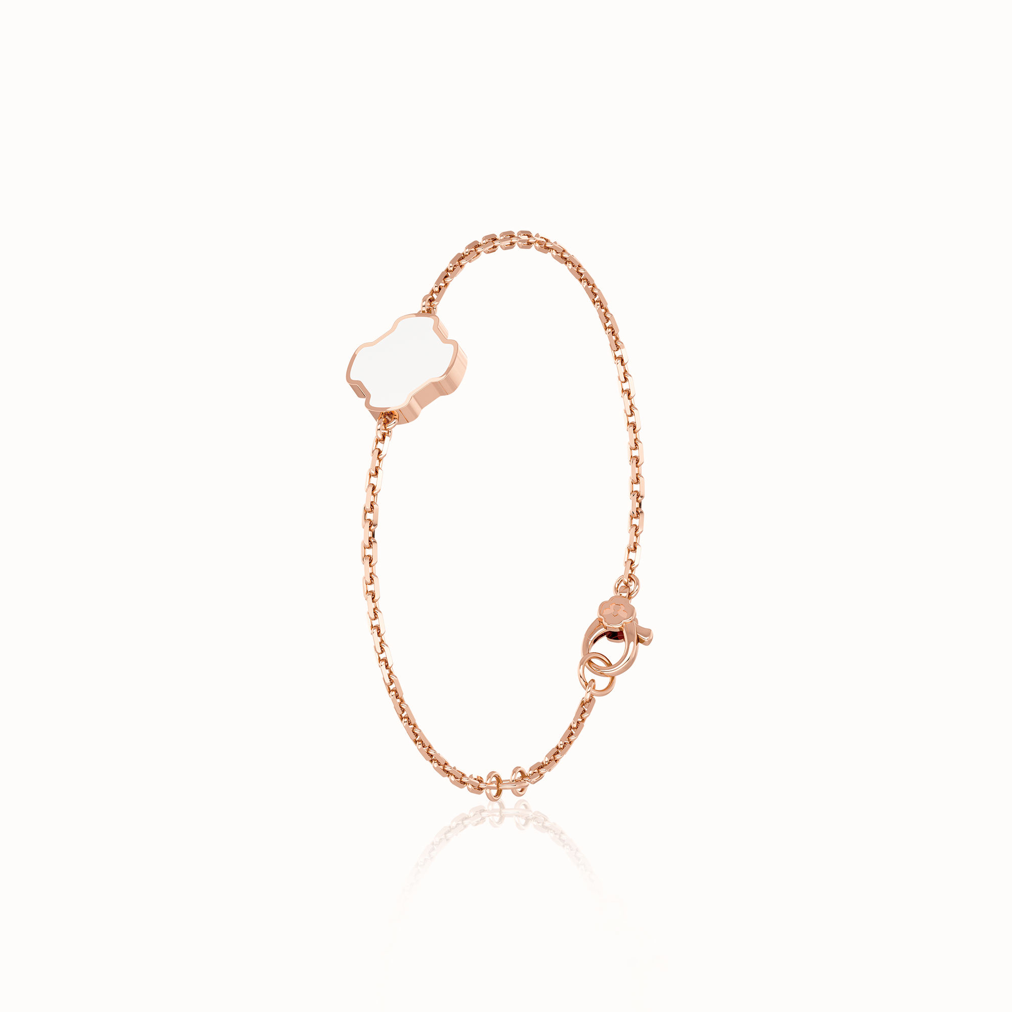生机LUCK 金18K玫瑰金及珍珠母贝手链
